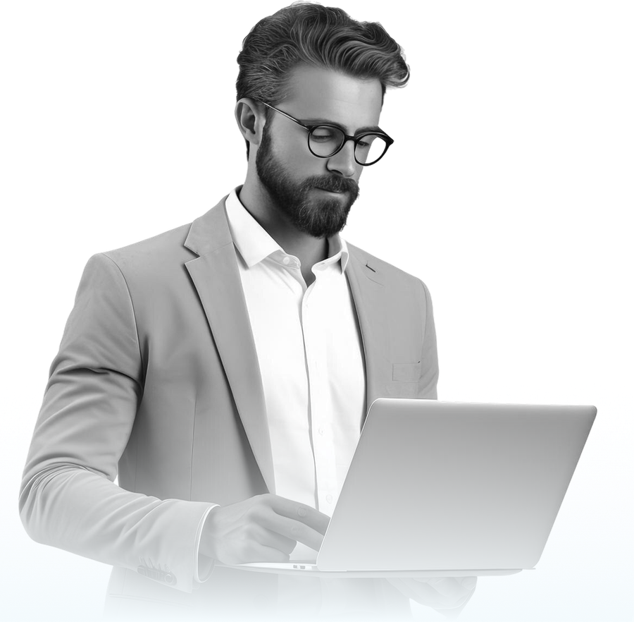 Consultant with laptop